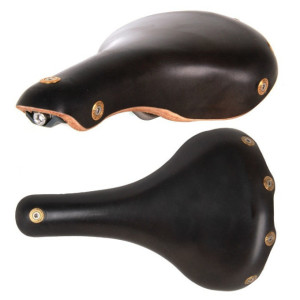 Selle en cuir Gilles Berthoud Marie Blanque - Noir