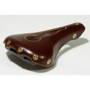 Selle en cuir Gilles Berthoud Marie Blanque Ouverte - Brun