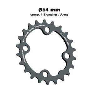 Plateaux VTT Stronglight VTT XTR 104/64 ALU 64mm (XTR 07)