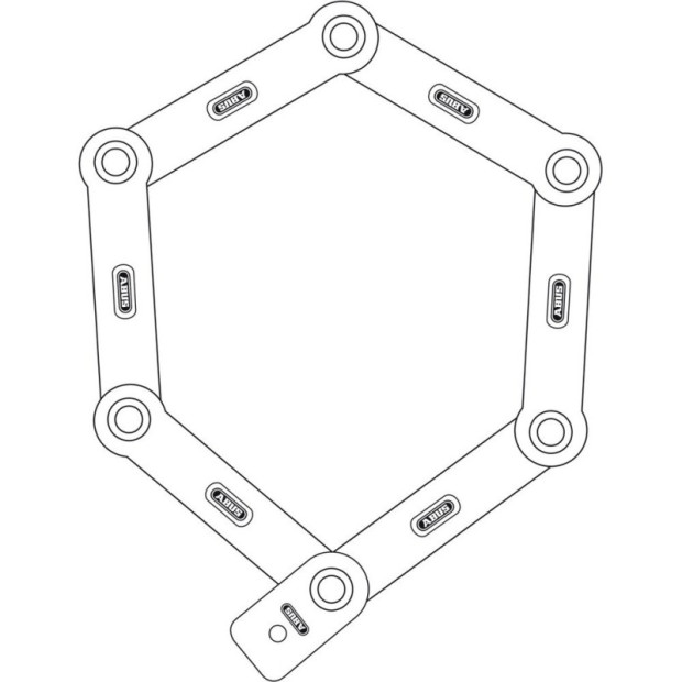 Antivol Pliable Abus Bordo Combo 6100/90 SH Noir - 90 cm