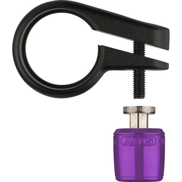 Antivol de selle Abus Nutfix M5 SPC Violet - Ø 28,6 mm 