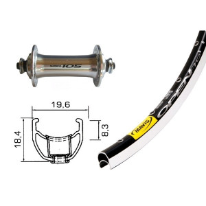 Roue avant Shimano 105 / Mavic Open Pro