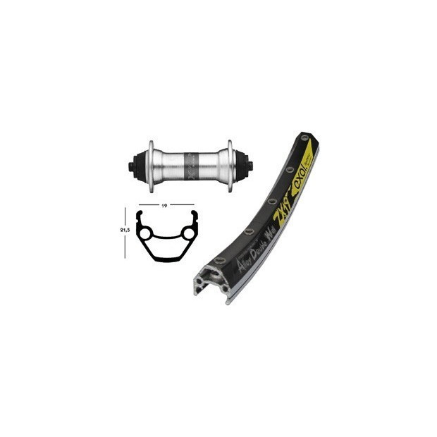 Roue avant 26X1.75 RM-40 B.Rap. 36T Exal ZX 19