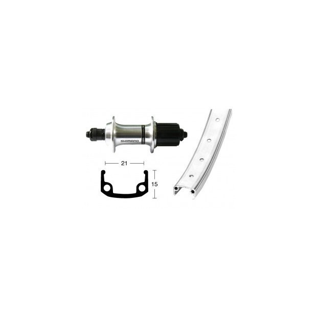 Roue Arrière 26 x 1.9 RM-40 BRapide 8 vitesses 36T alu cassette