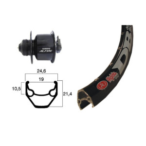Roue Dynamo 28' Shimano Alfine CL Rigida ZAC 2000 Noir (622-19)