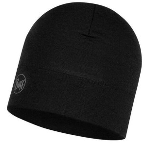 Bonnet Buff Midweight Laine Mérinos - Solid Noir