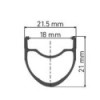 Roue Avant DT Swiss PR1400 Dicut 21 Oxic - 700C