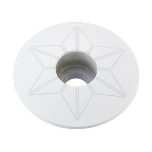 Bouchon de potence Supacaz Star Capz Thermolaqué 31,8mm - Blanc
