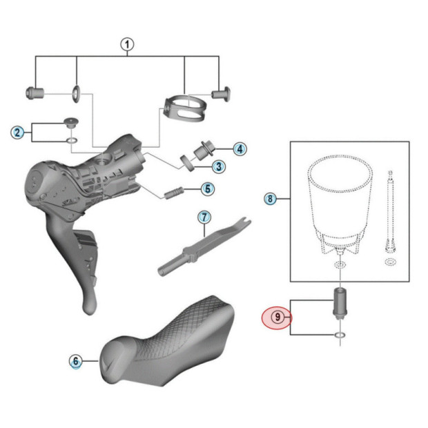 Adaptateur Entonoir Et Joint ST-R9120 - Shimano