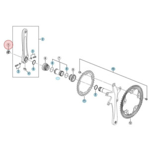 Vis de Manivelle Gauche Shimano Tiagra FC-4500