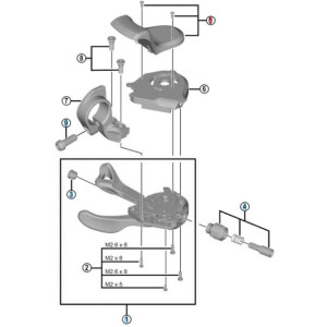 Indicateur de Vitesses Shimano Tiagra SL-4703 - Gauche