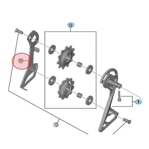 Chape Interne de Dérailleur Shimano 105 RD-R7000-SS