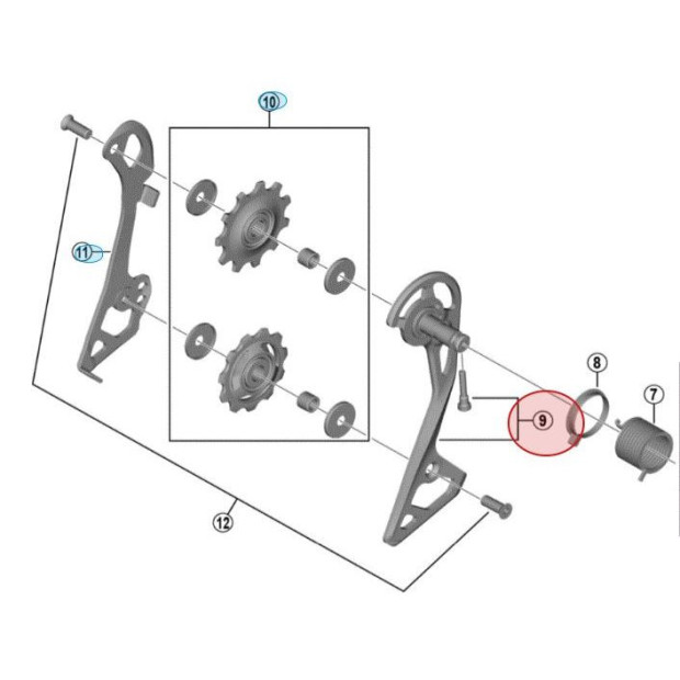 Chape Externe de Dérailleur Arrière Shimano 105 RD-R7000