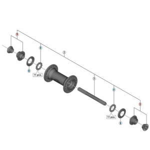 Ecrou de Bout d'Axe de Moyeu Shimano 105 HB-5800