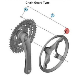 Carter de Pédalier Shimano Altus FC-TY501 avec Visserie