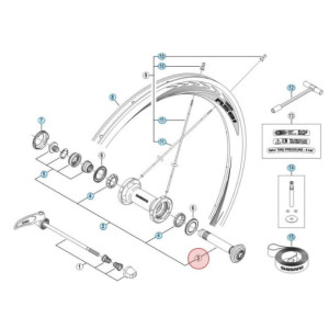 Axe de Roue Avant Shimano Ultegra WH-6800-F