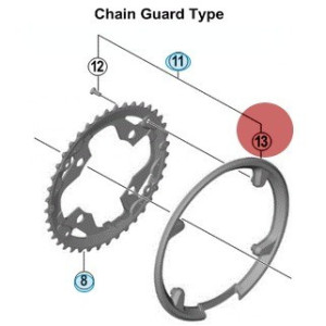 Carter de Pédalier Shimano Acera FC-M3000 avec Visserie 