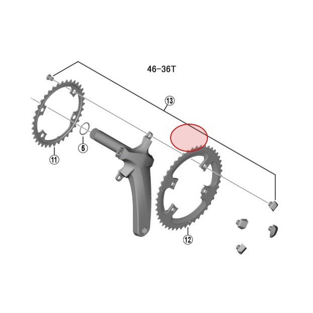 Vis Cheminées pour Pédalier Shimano Ultegra FC-R8000 - x4