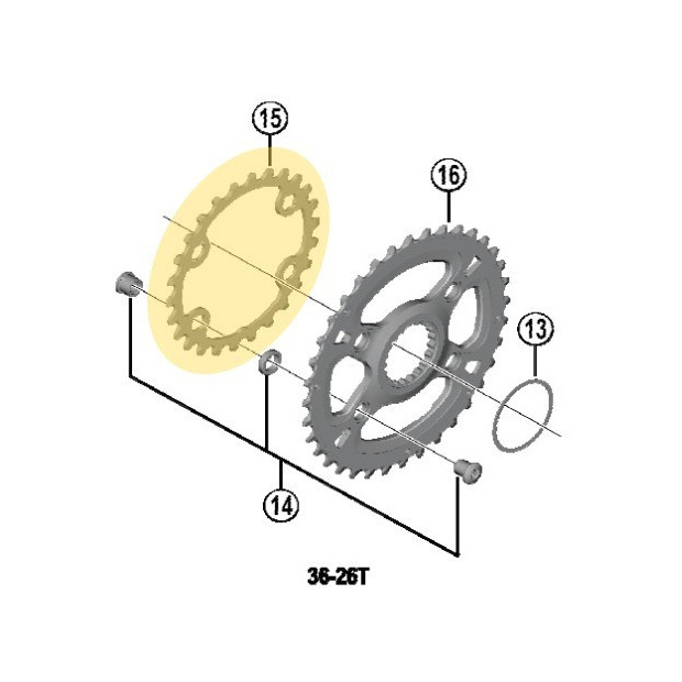 Plateau Shimano SLX FC-M7100 - 26 Dents