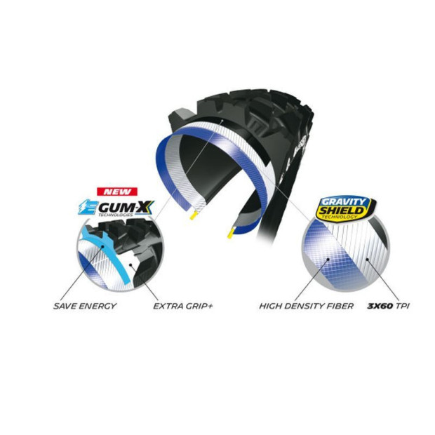 Pneu Michelin Enduro E-Wild Rear Tubeless Ready 27,5x2,80 - Noir