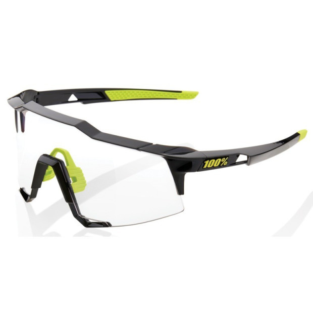 Lunettes 100% Speedcraft Noir Brillant / Verre Photochromique SL