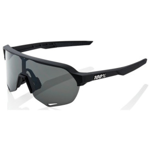 Lunettes 100% S2 Noir Soft Tact / Verre Fumé