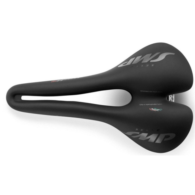 Selle SMP Well M1 163x279mm Rails Inox - Noir Mat