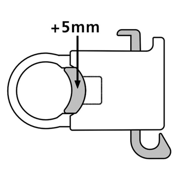 Entretoise 5 mm pour fixation de Guidon Klickfix - 0211DI