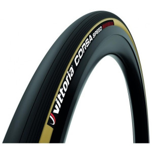 Boyau Vittoria Corsa Speed Graphène 2.0 700x23C (23-622) Noir/Beige