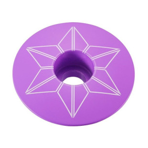 Bouchon de potence Supacaz Star Capz Thermolaqué 31,8mm - Violet