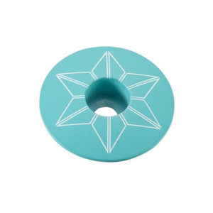 Bouchon de potence Supacaz Star Capz Thermolaqué 31,8mm - Celeste
