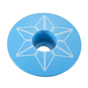 Bouchon de potence Supacaz Star Capz Thermolaqué 31,8mm - Bleu
