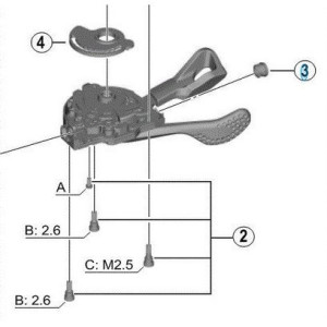 Corps de Manette de Dérailleur Shimano Deore XT SL-M8000 - Gauche - 11 Vitesses