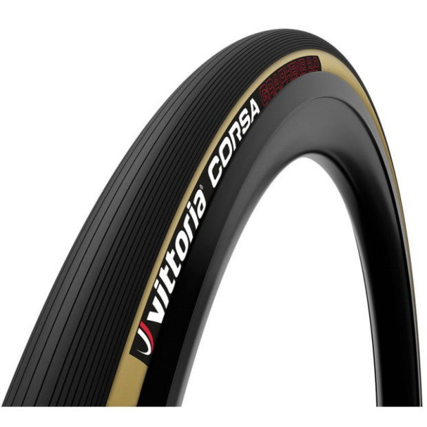 Boyau Vittoria Corsa Graphène 2.0 700x23C (23-622) Noir/Beige