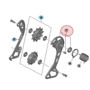 Chape Moyenne Externe de Dérailleur Arrière Shimano Deore XT RD-M8000