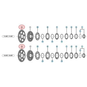 Bloc Pignon Shimano Dura-Ace CS-R9100 - 11 Vitesses - 25-28 Dents