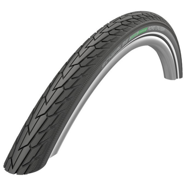 Pneu Schwalbe Road Cruiser Green Réfléchissant 16" - 47-305 (16x1.75) - Noir