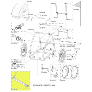 Barre Transversale pour Essieu de Remorque Thule Coaster XT
