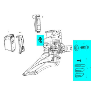 Kit Visserie Dérailleur Avant SRAM Red eTap - 11.7618.004.000