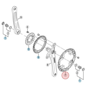 Plateau Shimano Acera FC-M361 - 42 Dents 