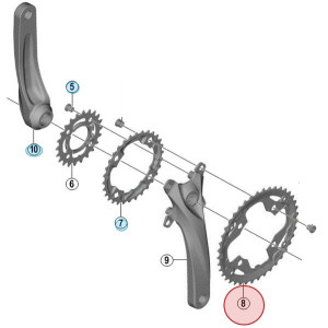 Plateau Shimano Acera FC-M3000 - 40 Dents 