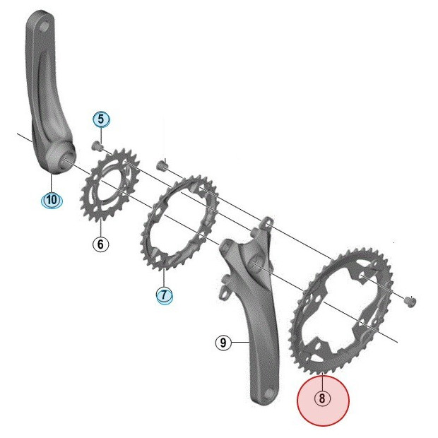 Plateau Shimano Acera FC-M3000 - 40 Dents 