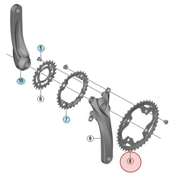 Plateau Shimano Acera FC-M3000 - 40 Dents 