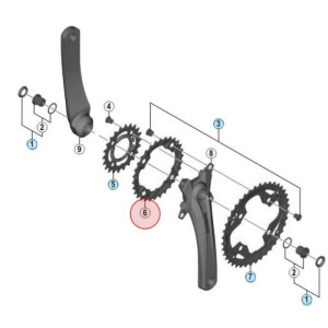 Plateau Intermédiare Shimano Alivio FC-M4000 - 30 Dents