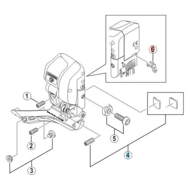 Guide-Câble pour Dérailleur Avant Shimano Dura Ace FD-9070