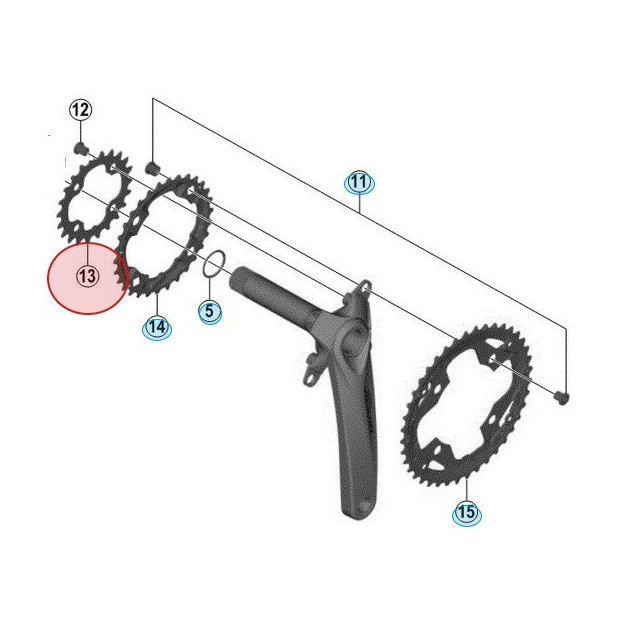 Plateau Intérieur Shimano Alivio FC-M4050 - 22 Dents