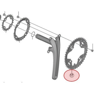 Plateau Extérieur Shimano Alivio FC-T4060 - 48 Dents