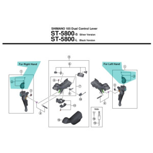 Capot frontal Shimano 105 ST5800 - [x1]