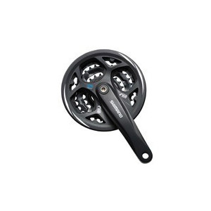 Pédalier SHIMANO Altus FC-M311 - 3 Plateaux - 8 Vitesses - Avec Protecteur de Chaîne - Noir