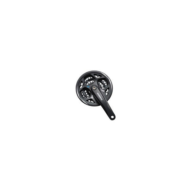 Pédalier SHIMANO Altus FC-M311 - 3 Plateaux - 8 Vitesses - Avec Protecteur de Chaîne - Noir